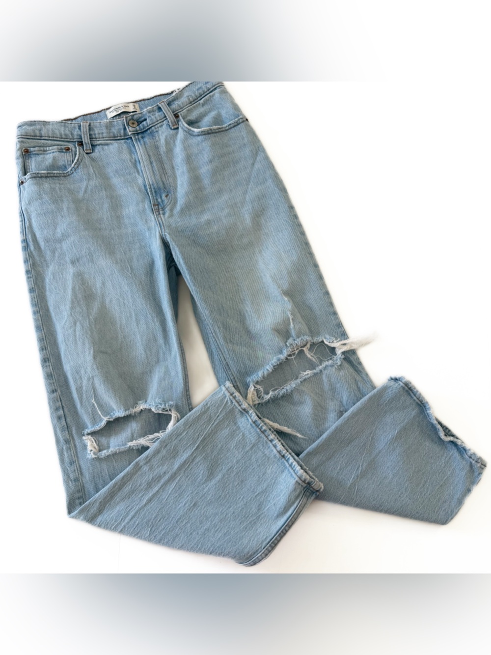 Abercrombie & Fitch Jeans Womens 29 8 Short 90s Relaxed High Rise Distressed